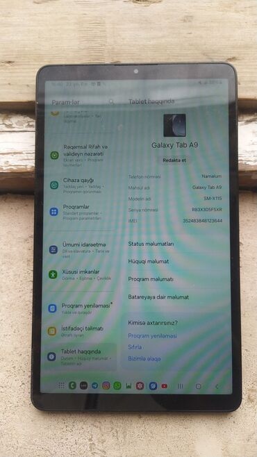 origimo планшет отзывы: İşlənmiş Samsung Galaxy Tab A9+, 8,7", < 64 GB, Ünvandan götürmə