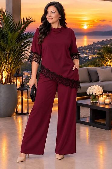 Damski komplet – elegantna bluzica i široke pantalone ✨ ELEGANTAN