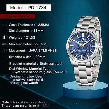 Ručni satovi: PAGANI DESIGN PD-1734 sat -Blue / Plava- Grand Seiko Homage Potpuno — 6
