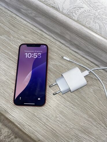 танк 3 телефон цена бишкек: IPhone 12, Колдонулган, 128 ГБ, Кызыл, Заряддоочу түзүлүш, Каптама, Кабель, 74 %