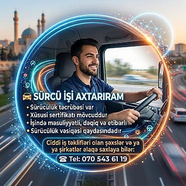 argon svarka ish: Sürücü işi axtariram - Sürücülük təcrübəsi var - Xüsusi sertifikatı — 1