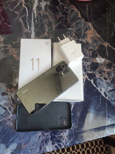 xiaomi mi 10: Xiaomi Mi 11 Lite, 128 GB, rəng - Qara, 
 İki sim kartlı, Face ID, Sənədlərlə