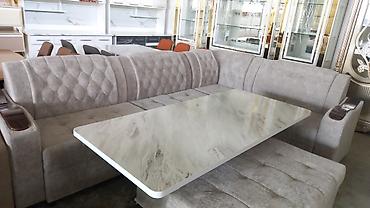 Кухонные мягкие уголки: Кухонный мягкий уголок, Дерево, цвет - Бежевый — 13