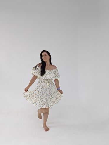 шелковое платье с кружевом: Повседневное платье, Лето, Короткая модель, Сарафан