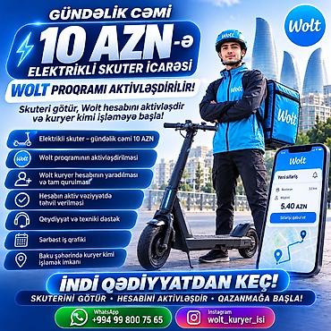 Əməkdaş axtarışı (vakansiyalar): Moto-kuryer tələb olunur, Gündəlik ödəniş, Təcrübəsiz — 1