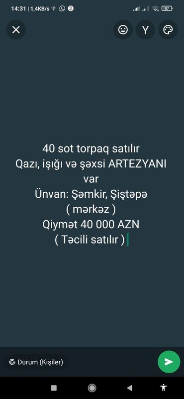 torpax sahesi: 40 sot, Tikinti, Barter mümkündür, Kupça (Çıxarış)