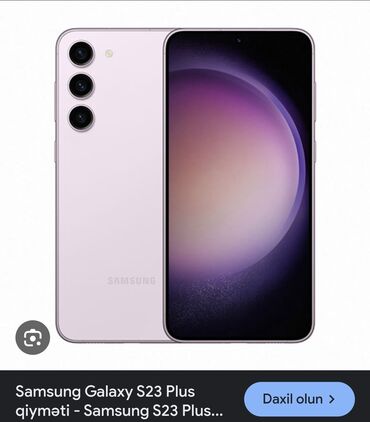 samsung galaxy s10 plus 2 el: Samsung Galaxy S23 Plus, 256 GB, rəng - Bənövşəyi, Zəmanət, Sensor, Barmaq izi