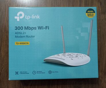 Modemlər və şəbəkə avadanlıqları: ADSL Modem. İstəyən Wi-Fi gücləndirici Router kimi də istifadə edə