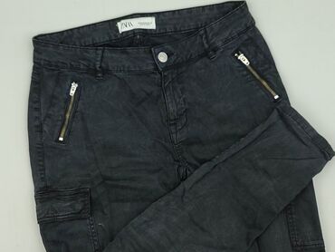 zara spodnie czarne z wysokim stanem: Zara, Spodnie cargo damskie, rozmiar S