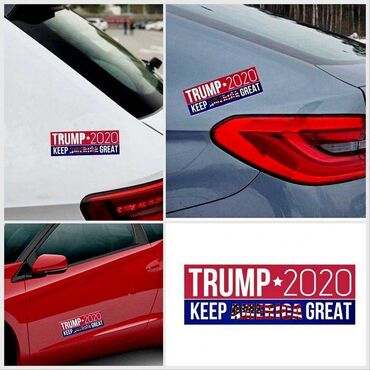 Чехлы: Наклейка, стикер на авто Дональд Трамп, самоклеящаяся, для окон на