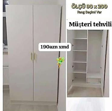 embawood paltar dolabı: Yeni, 2 qapılı, Ağ, Açılan, Düz dolab — 1