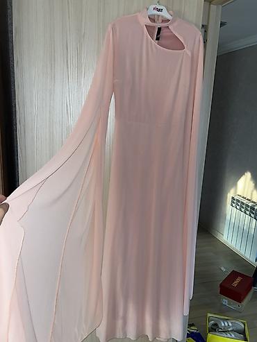 mayka modelleri: Zərif şifon uzun don – açıq şaftalı rəngi - Model: maxi uzunluqda — 1