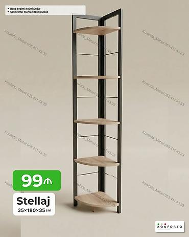 Dekorativ rəf, Corner shelf, Metal, Zəmanətsiz, Kredit yoxdur, Pulsuz quraşdırılma