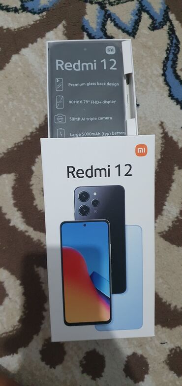 хиаоми 12х: Redmi, Redmi 12, Б/у, 128 ГБ, цвет - Черный, 2 SIM