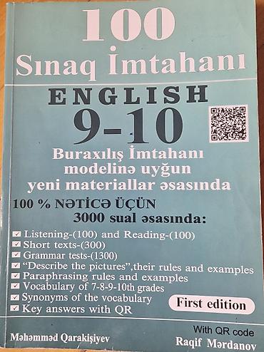 Тесты: Məhsul: “100 Sınaq İmtahanı – ENGLISH 9–10” hazırlıq vəsaiti Təsvir — 1