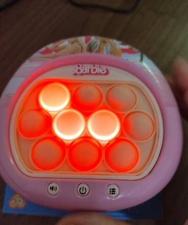 oyuncaq evler: Barbie işıqlı və səsli “Pop It” oyun qurğusu - Rəng: çəhrayı korpus — 1