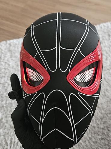 Digər aksesuarlar: 🕷️ Miles Morales (qırmızı-qara) Elektrik Spidey Maskası Realistik və — 4