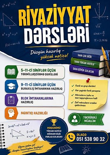 Repetitor, Riyaziyyat, Azərbaycan dili, İmtahanlara hazırlıq