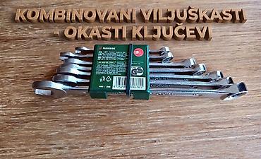 second hand kikinda: Nov komplet sedam kombinovanih ključeva viljuškasti-okasti. Veličine — 1