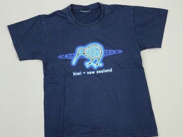 koszulka niebieska: Koszulka, 9 lat, 128-134 cm, stan - Dobry