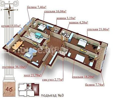 Продажа квартир: 4 комнаты, 153 м², Элитка, 9 этаж, Дизайнерский ремонт — 11
