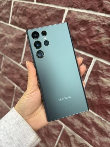 телефон за 1 сом: Samsung Galaxy S22 Ultra, 256 ГБ, түсү - Жашыл, 1 SIM