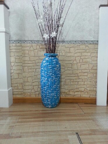 ваза хрустальная: Плетенная ваза. Ручная работа. Выс.62 × 25 продаю1000 сом.тел