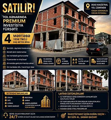 klinika: SATILIR — Yol kənarında premium investisiya fürsəti! 🔥 Əsas magistral — 4