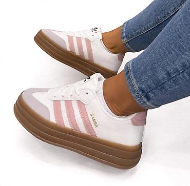 nike patike crvene: Ženske patike Adidas Samba platforma – belo/roze - Model: Samba sa — 1