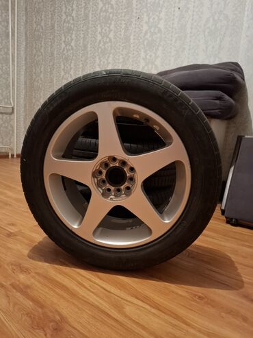 Колеса в сборе: Колеса в сборе 215 / 55 / R 17, Лето, Б/у, Комплект, Легковые, Литые, отверстий - 5