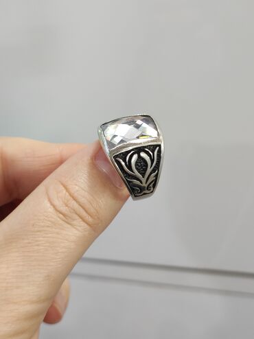 мужские кулоны: Серебро 925 мужской кольцо Серебряная Печатка с камнями горный