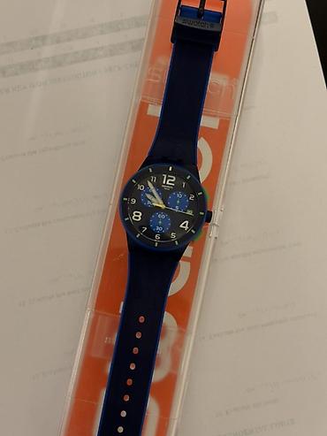 İşlənmiş, Qol saatı, Swatch, rəng - Mavi