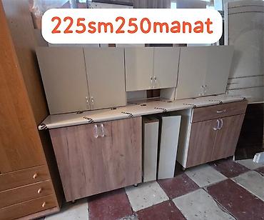 Mətbəx mebeli dəsti - Ümumi uzunluq: 225sm -Matiryal laminat