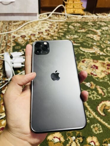 айфон х бу бишкек: IPhone 11 Pro Max, Колдонулган, 256 ГБ, Matte Silver, Каптама, 80 %