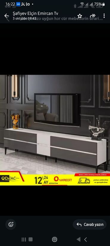 TV altlığı: Yeni, Düz TV altlığı, Polkasız, Laminat, Türkiyə — 10