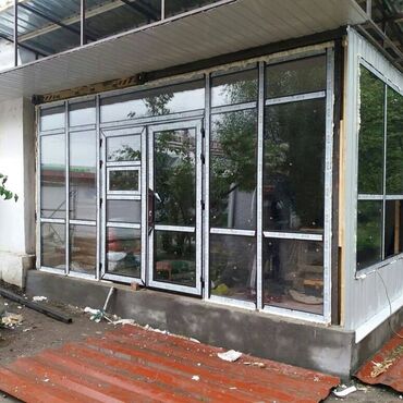 Алюминиевые окна на заказ: Алюминиевый тамбур. Стеклянный тамбур. Тамбур стеклянный. Тамбур — 7