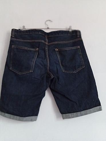 cins şortik kişi: Kişi cins şortu - Material: qalın tünd-mavi denim (jeans) - Kəsim — 3