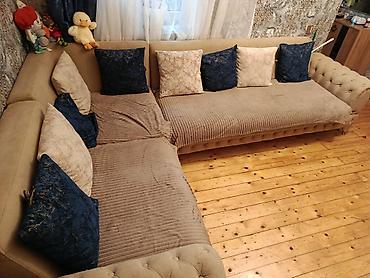 kunc diva: L formalı künc divan – geniş oturma sahəli, yumşaq süngər doldurulması — 1