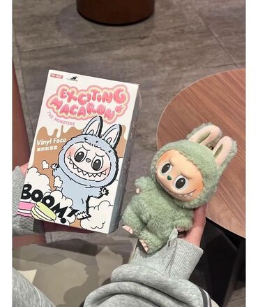трендовые мишки с капюшоном: 🧸 Labubu ()Macaron– с коробкой 18см 💥 Коллекционная игрушка от