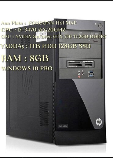 ssd 120: 💻 HP ELİTE 7500 TOREX 💽 GPU : GTX750 Tİ 2 GB GDDR5 📀 CPU : İ5-3470