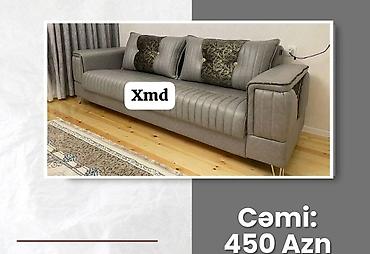 Divanlar: Tek divan – 450 AZN - Müasir dizayn: dərin kapitone tikişlər, qızılı — 5