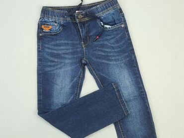 czarne jeansy na gumce: Jeans, 8 years, 122/128, condition - Very good