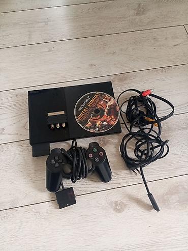 Sony PlayStation 2 Slim oyun konsolu dəsti с прошивкой принимает как