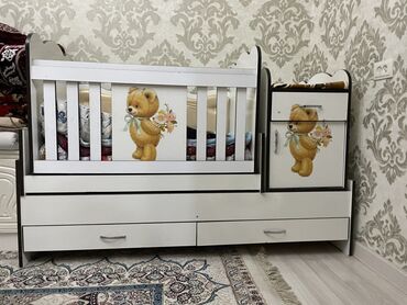 зимняя коляска: Балдарга бешик жана комод бириктирилген 2 в 1 	1.	Көп функциялуу