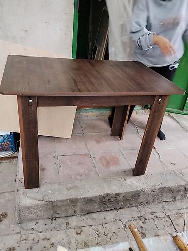 madeyra mebel stol stul: Taxta masa – klassik dizayn, tünd qoz rəngi - Material: masif/taxta — 3