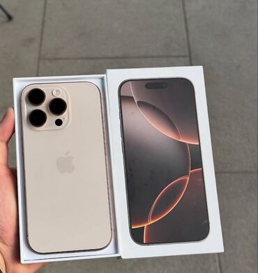 ноутбук на прокат: IPhone 16 Pro, Б/у, 256 ГБ, Desert Titanium, Зарядное устройство, Коробка, 96 %