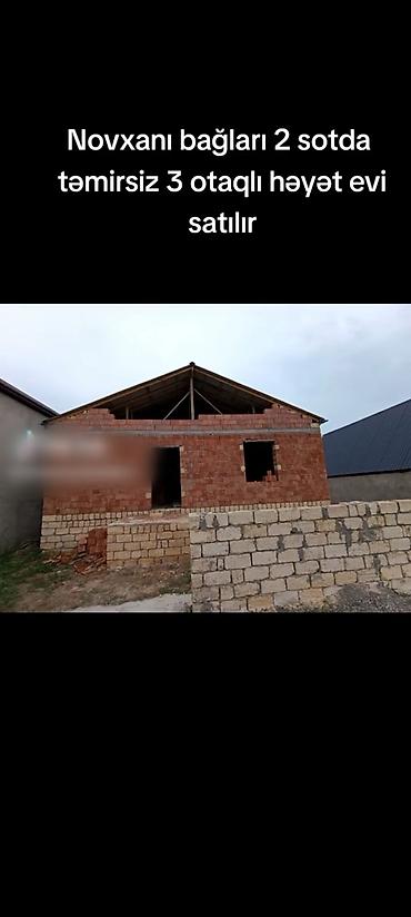 kreditle satilan evler: Novxanı bağları ərazisində 2 sot torpaq sahəsində yerləşən 3 otaqlı — 1