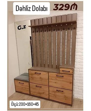 Dəhliz dolabı – çoxfunksiyalı giriş mebeli - Material: taxta