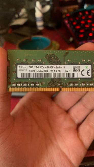 Operativ yaddaş (RAM): Operativ yaddaş (RAM) Hynix, 8 GB, 2666 Mhz, DDR4, Noutbuk üçün, Yeni
