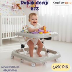 Ostali dečiji nameštaj: Dubak dečiji 613 - Model sa stabilnim okvirom i više točkića za lakše — 5